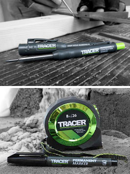 Tracer Deep Hole Construction Pencil with Replacement Lead Set